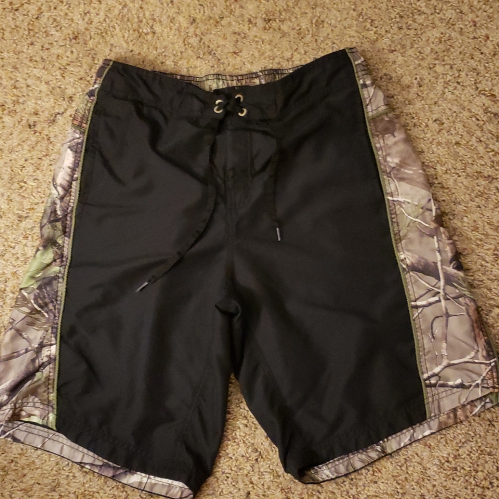 Men's camo swim trunks